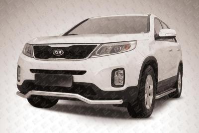 Защита переднего бампера d57 "волна" KIA SORENTO 2013.