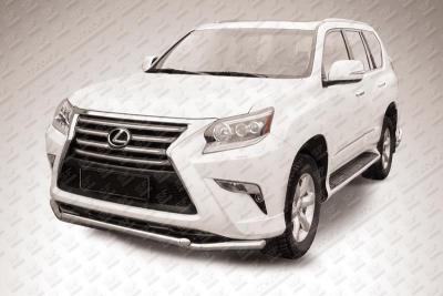 Защита переднего бампера d57+d57 двойная Lexus GX460 2013.