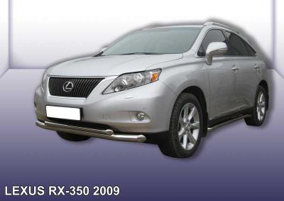 Защита переднего бампера d76+d57 двойная Lexus RX350 2009.