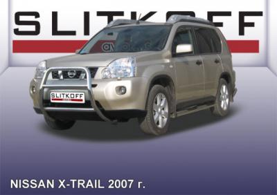 Кенгурятник d57 высокий Nissan X-Trail 2007.