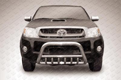 Кенгурятник d57 низкий с защитой картера Toyota Hilux.