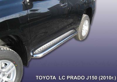 Пороги d76 с листом Toyota Land cruiser 120.