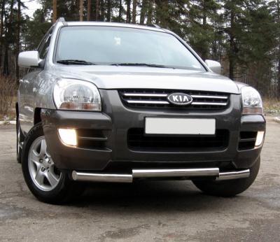 Защита бампера KIA Sportage 2005 - 2008.