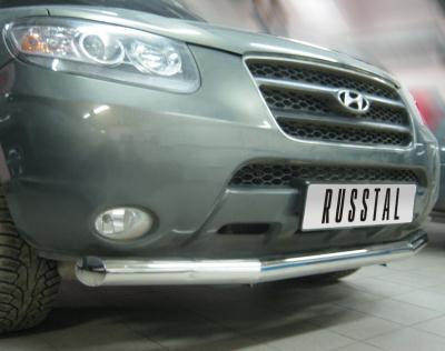 Защита бампера Hyundai Santa Fe II 2006 - 2009.