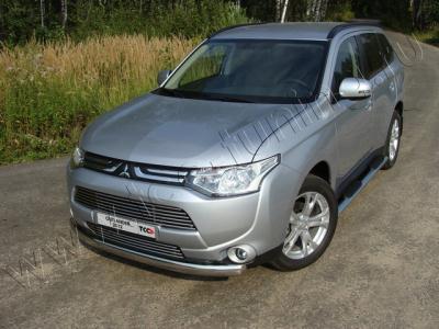 Защита бампера Mitsubishi Outlander 2012.