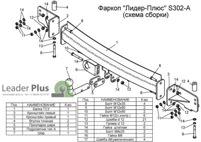 Фаркоп Subaru Outback (BE, BH) 2001 - 2003.