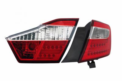 Задние  светодиодные фары для Toyota Camry V50 "Lexus Style" Red/Clear .