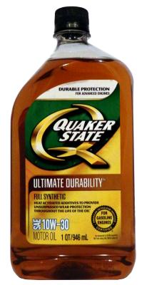 Quaker State QUAKER STATE ULTIMATE DURABILITY SAE 10W-30 FULL SYNTHETIC MOTOR OIL .