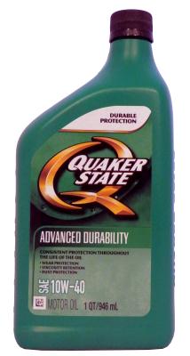 Quaker State QUAKER STATE ADVANCED DURABILITY SAE 10W-40 MOTOR OIL .