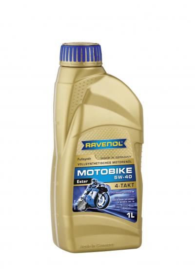 Моторное масло RAVENOL Motobike 4-T Ester 5W-40 (1л) new.