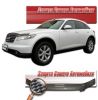 Иконка:Дефлектор капота Шелкография "карбон" серебро Infiniti FX 35 2003 - 2008.