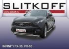 Иконка:Защита переднего бампера d76+d57 двойная Infiniti FX II 35/50 2008 - наст. время.