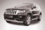 Иконка:Защита переднего бампера d57+d57 двойная радиусная Jeep Grand Cherokee.