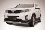 Иконка:Защита переднего бампера d57+d42 двойная радиусная KIA SORENTO 2013.