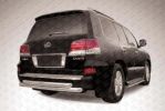 Иконка:Защита заднего бампера d76+d76 двойная радиусная Lexus LX570 2012.