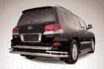 Иконка:Защита заднего бампера d76+d42 двойная Lexus LX570 2012.