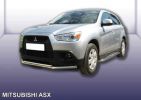 Иконка:Защита переднего бампера d57+d42 двойная Mitsubishi ASX.